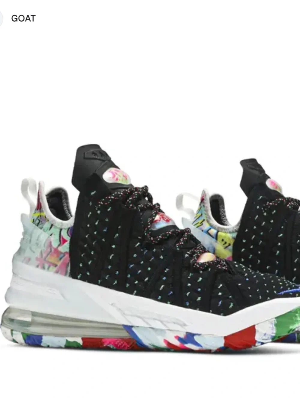 Nike Kids LeBron 18 Low James Gang Multicolor Basketball Shoe Size 7Y